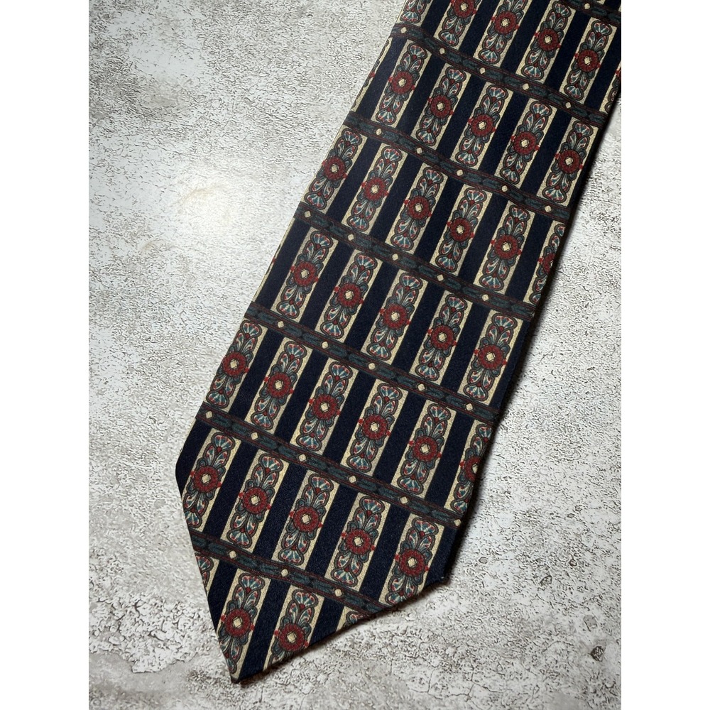 The Metropolitan Museum Of Art 100% Silk Tie Mens OS Blue Floral Necktie Italy